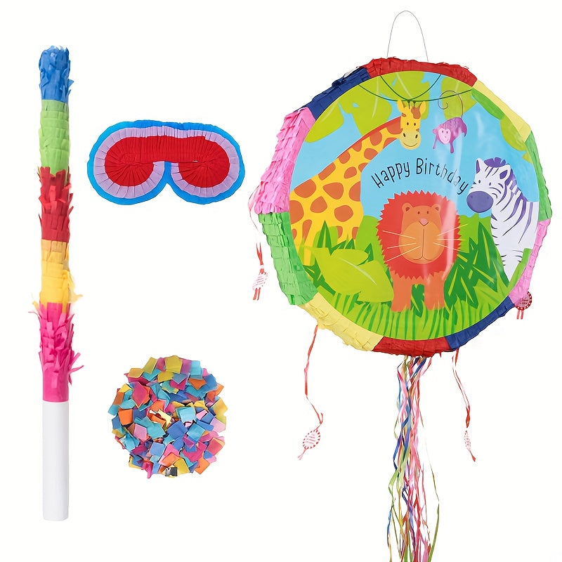 Jungle Animal Colorful Pinata Set