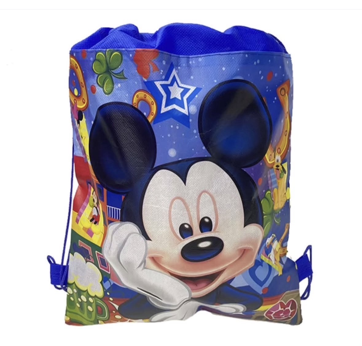 Non-Woven Drawstring Mickey Mouse Bags-8pk