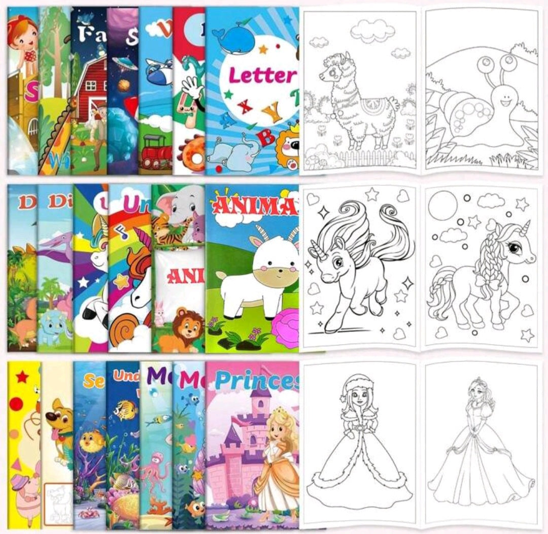 Mini Coloring Books-10pk