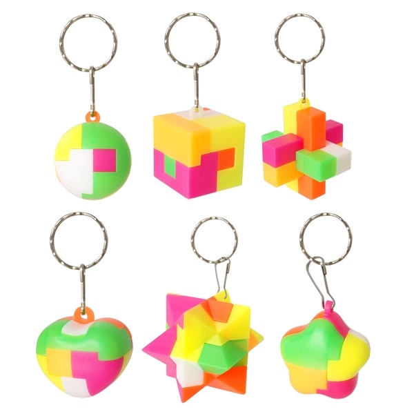 Geometric Puzzles Keyrings -10pk