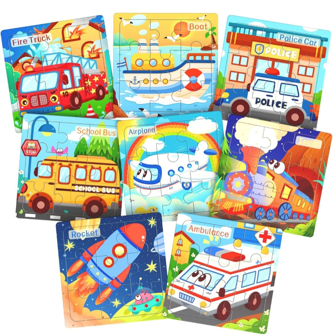 Wooden Jigsaw Puzzle -8pk