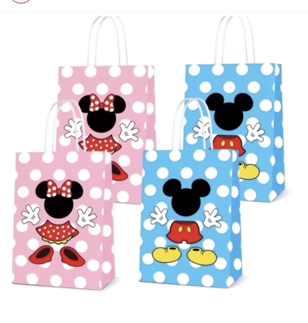 Mickey & Minnie Mouse Bags -12pk