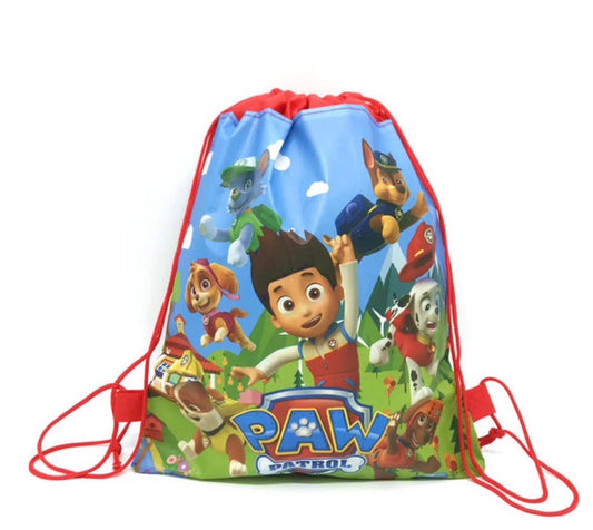 Non-Woven Drawstring Paw Patrol Bags-8pk