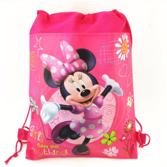 Non-Woven Drawstring Minnie Mouse Bags-8pk