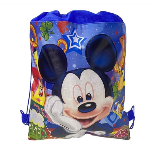 Non-Woven Drawstring Mickey Mouse Bags-8pk