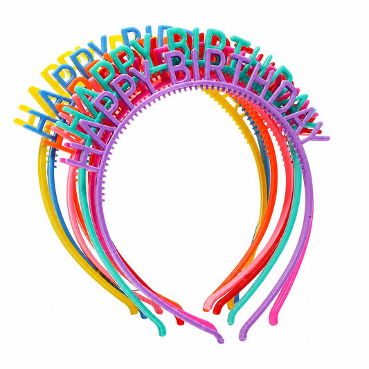 Happy Birthday Headbands 8pcs