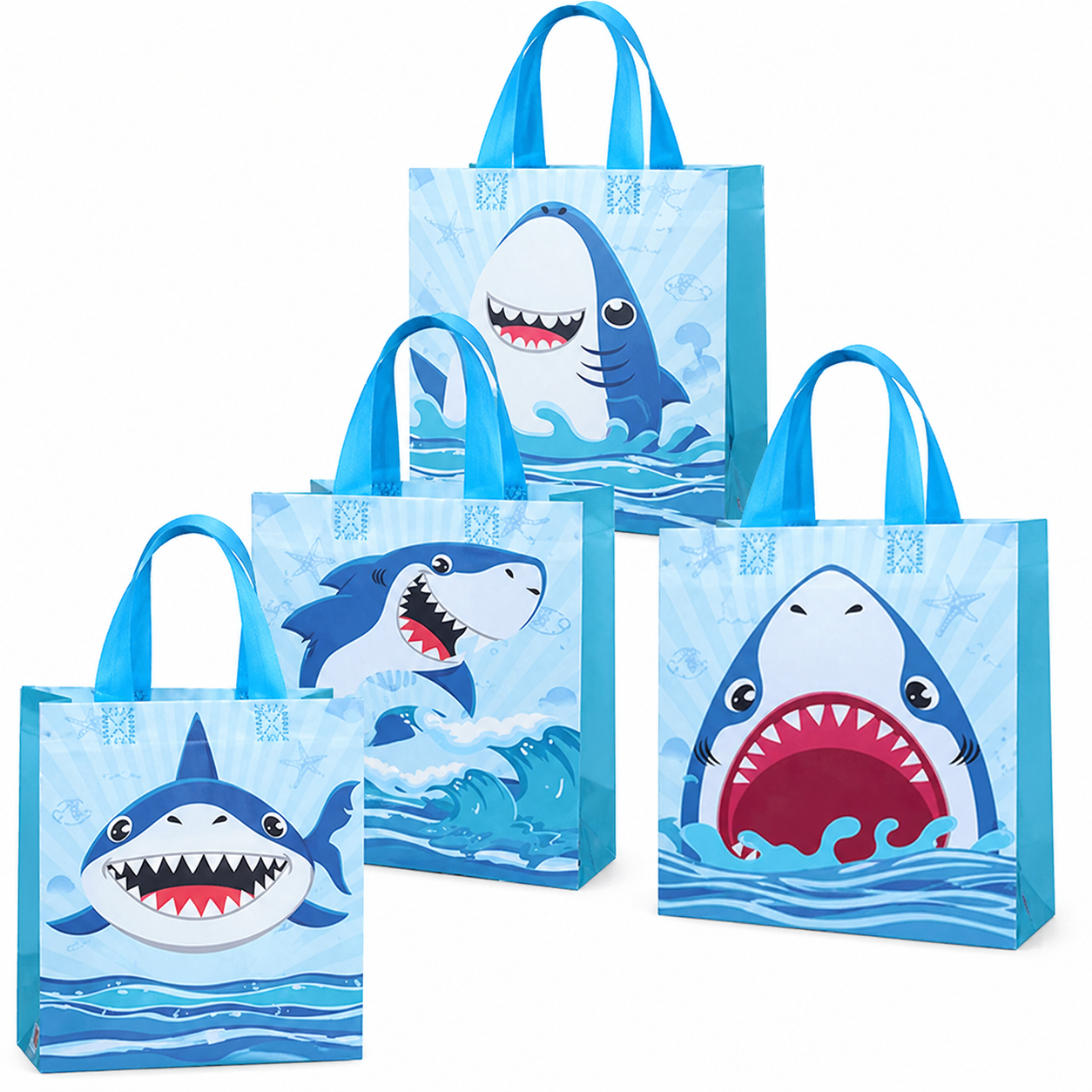 Baby shark, doo doo doo doo Tote Bags 12pcs