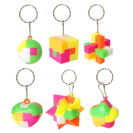 Geometric Puzzles Keyrings -10pk